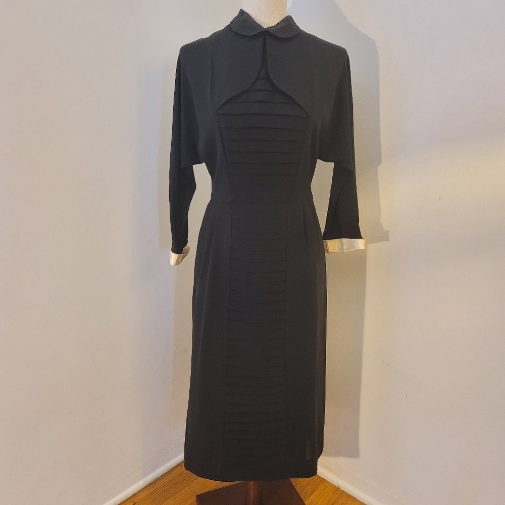 Vintage midi "headmistress" dress 4-6US
